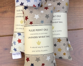 Best long wheat bags. Heat pack wrap with lavender for relaxation in star print add an Eye pillow, blackout mask sleep aid with flaxseed