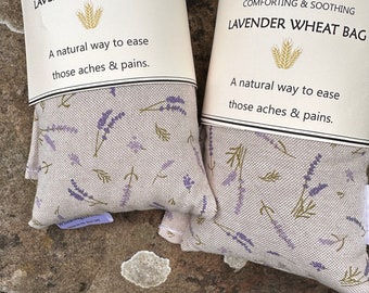 Lavender bud wheat bag, long cotton heat pad warming neck and back wrap.