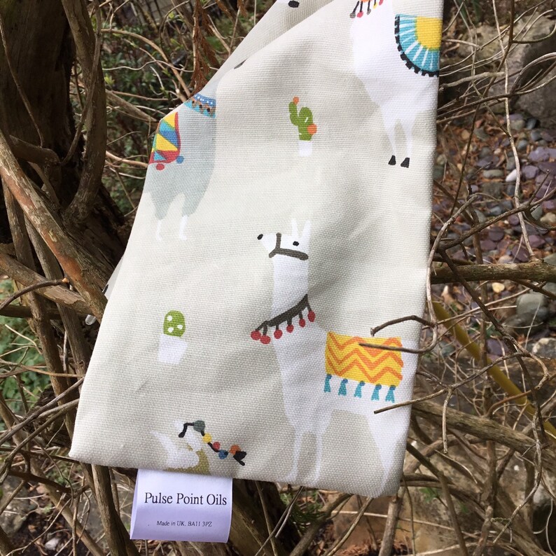 Lavender Wheat Bag Llama Print Body Warmer Long Heat Wrap. Etsy