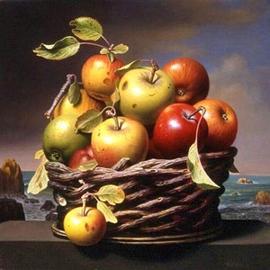 Counted Cross Stitch Pattern &quot;Apples in the basket&quot;