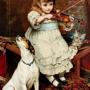 Counted Cross Stitch Pattern &quot;Charles Burton Barber A broken string&quot;