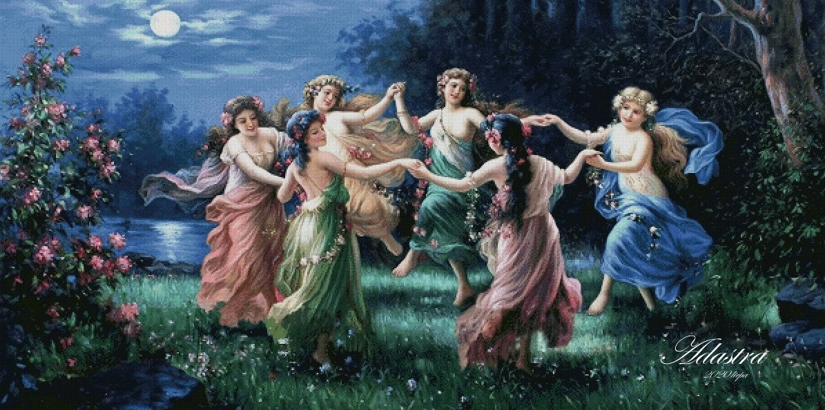 Story of Hope Fairy Dance 希少　廃盤 Fairy Dance by Hans Zatzka Reproduction Painting for Sale