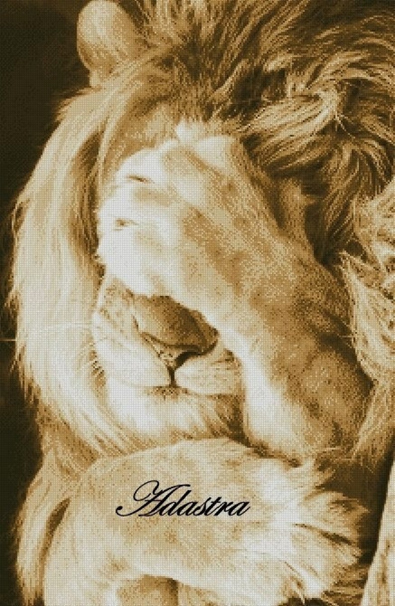 Counted Cross Stitch Pattern lion Etsy