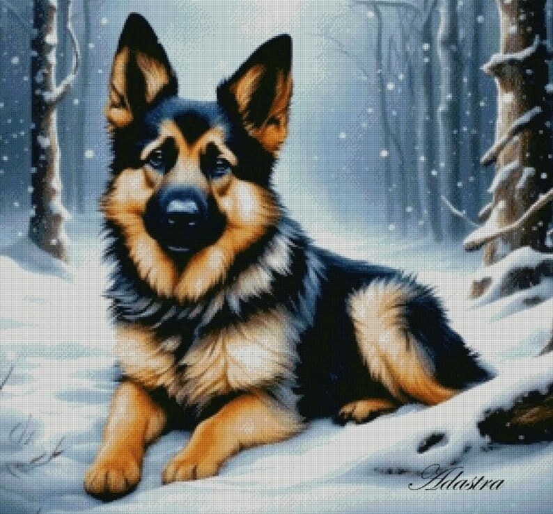 Counted Cross Stitch Pattern dog 65 Etsy