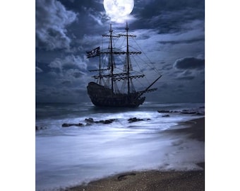 Counted Cross Stitch Pattern "Pirate ship 5"