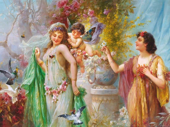 Counted Cross Stitch Pattern Idyll Hans Zatzka Etsy