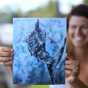 Whaleshark Ocean Art Painted in Hawaii by Danielle Burnside Art