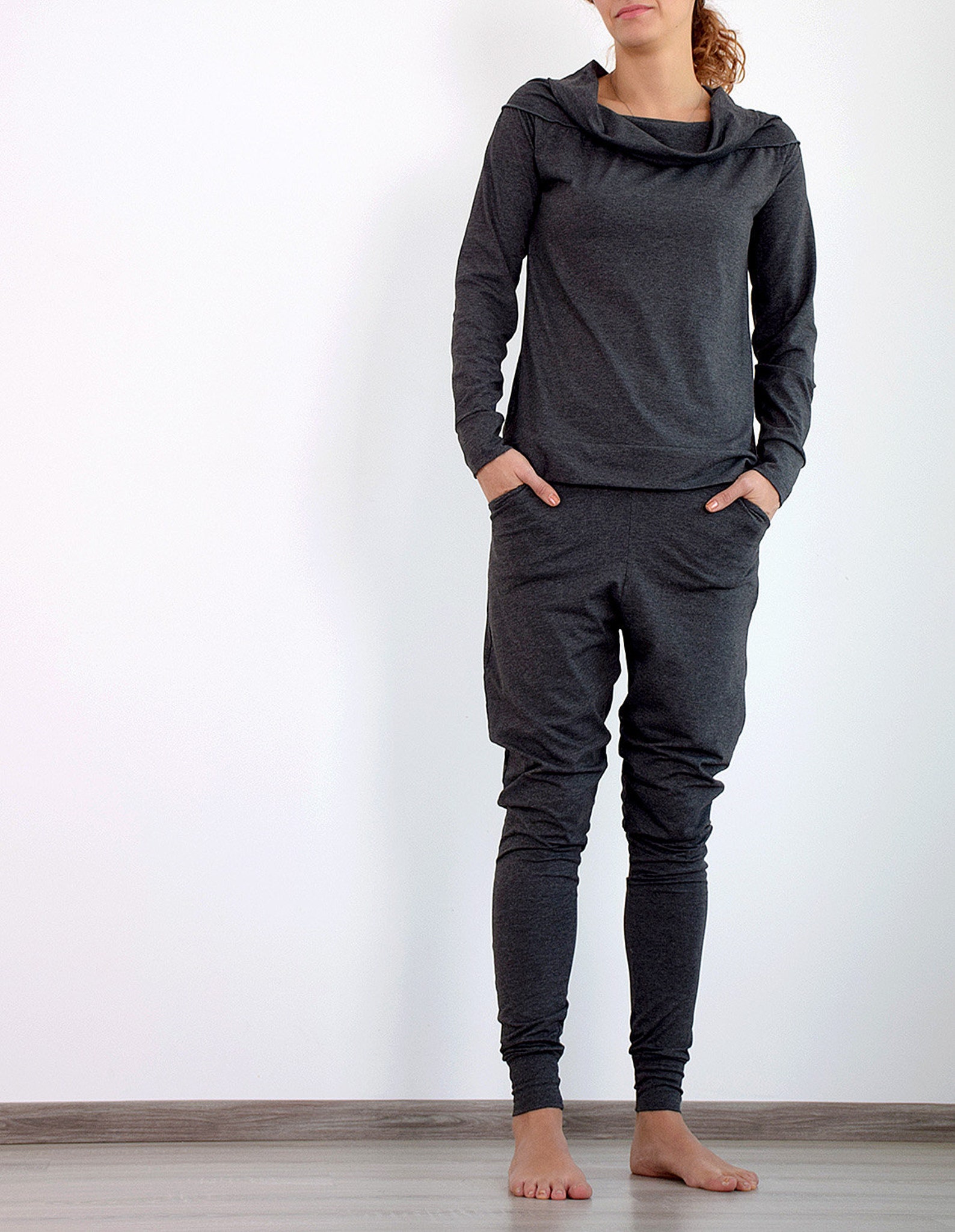 Pajamas set Gray pajamas Pajamas for women Handmade Etsy