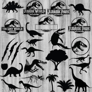 Jurassic Park Bundle SVG, Dinosaur Svg Bundle, Jurassic Font Svg, Jurassic Park Cut File, Jurassic Park Clip Art Jurassic Trip Svg