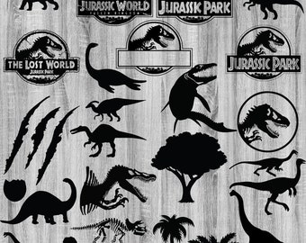 Jurassic Park Bundle SVG, Dinosaur Svg Bundle, Jurassic Font Svg, Jurassic Park Cut File, Jurassic Park Clip Art Jurassic Trip Svg