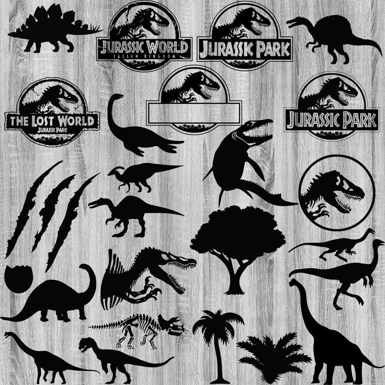 Download Jurassic Park Bundle SVG Dinosaur Svg Bundle Jurassic Font ...