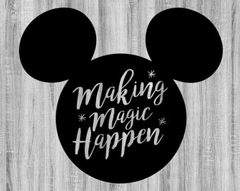 Making Magic Happen SVG Bundle, Mouse Vacation SVG Bundle, Plotterdatei, Clipart, Plotterdatei für cricut, svg, dxf, eps, png