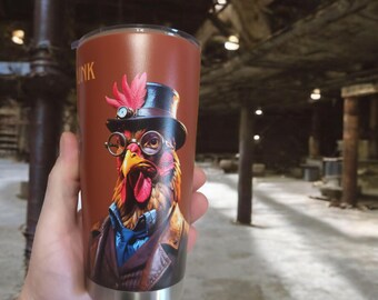 Steampunk Design Coffee Tumbler, Animal steampunk designs, Travel Mugs