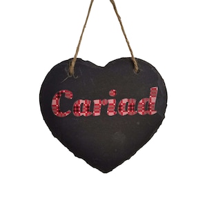 Slate Heart wall hanging signs