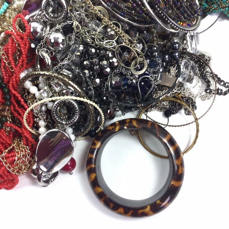 8 lbs Costume Jewelry Lot Vintage Modern Necklaces Bracelets Mix Wearable