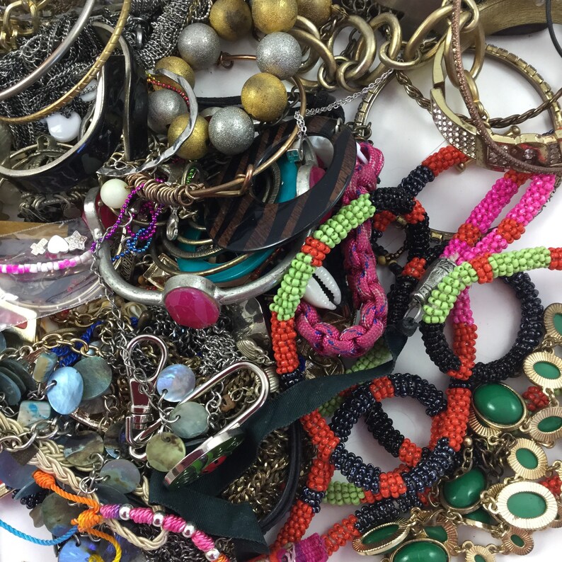 Broken Jewelry 4 lbs Craft Lot Necklaces Bracelets Rhinestone | Etsy