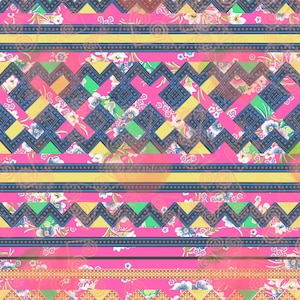 Hmong Leeg Skirt Pattern 3 - Floral, Vintage inspired – “X” Floral Design, JPEG, PNG, PDF, Digital Download