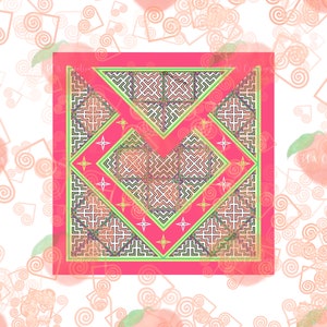 Sacco di soldi Hmong 1 - Colore. JPEG, PNG. File digitale.