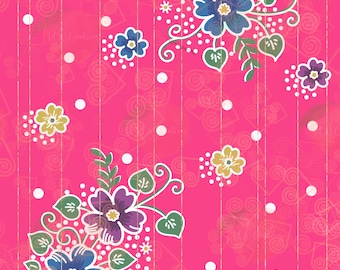 Hmong Thai Li Loos 1, Color Patterns ONLY, PNG JPEG, Digital Download, Printable Hmong Textile Clipart