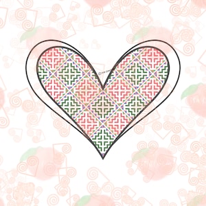 Double Heart - Design 1, JPEG, PNG, Digital Download