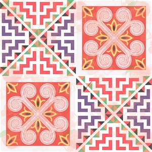 Hmong PNM (Pnq) Pattern 29, JPEG, PNG, Digital Download