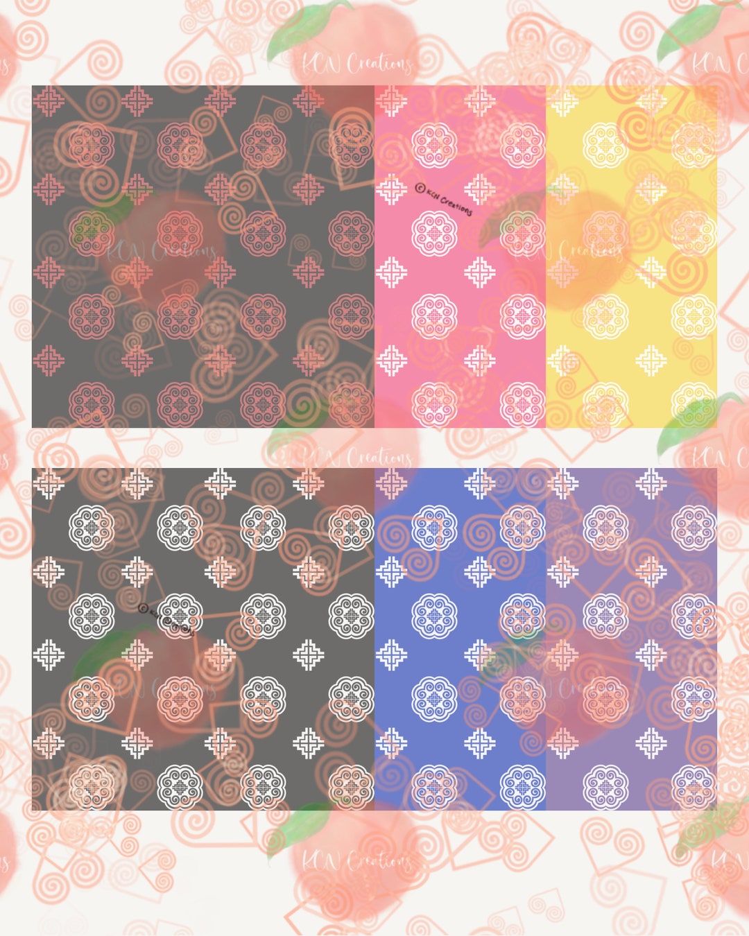 Cute Hmong Pattern 4. JPEG, PNG, PDF. Digital File. - Etsy