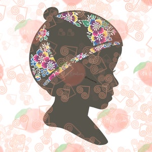 Boy Silhouette - Li Loos Floral, Hmong Hat, JPEG, PNG, Digital Download