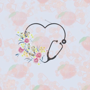 Stethoscope Heart 2 - Nurse, Doctor, Healthcare - Hmong Inspired, JPEG, PNG, Digital Download