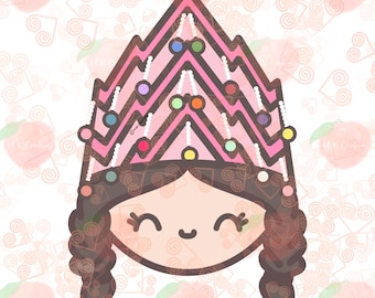 Hmong Girl, Princess Hat, JPEG, PNG, Digital Download