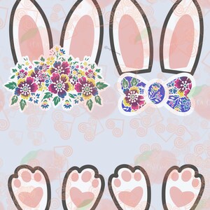 Easter Bunny Set 1 – Hmong Inspired, JPEG, PNG, Digital Download