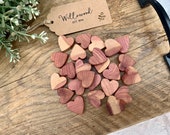 Traditional Cedar Wood Moth Repellent Hearts - Moth Balls- Eco Friendly Compostable - Wardrobe Drawers
