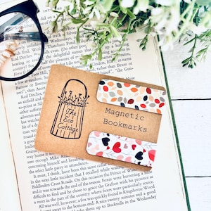 Hearts & Leaves Floral Magnetic Bookmark Set: Bookish Gift