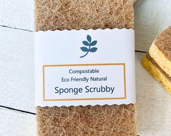 Solid Dish Soap Sponge Scrubber Bundle, Plant Based, Sumiye Co
