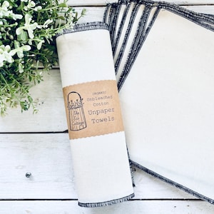 Organic Cotton Unpaper Towels: Reusable Kitchen Wipes