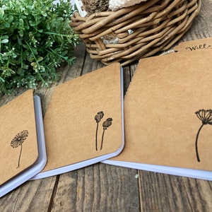 Country Notebook Example Botanical Country Notebooks - Set of 3 Handprinted Stitched Seam Lined ...