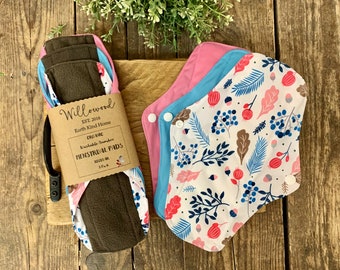 Reusable Cloth Sanitary Towels -  Menstrual Pads  - Regular - Liners - Washable -  CSP Floral