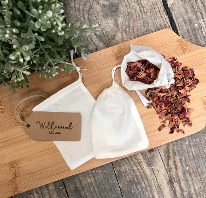Plastic Free Organic Tea Bags Reusable Fillable Cotton Cloth Etsy