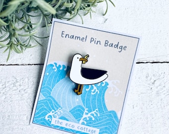 Enamel Pin Badge | Seagull | Chip Thief | Coastal | Seaside | Metal Badge