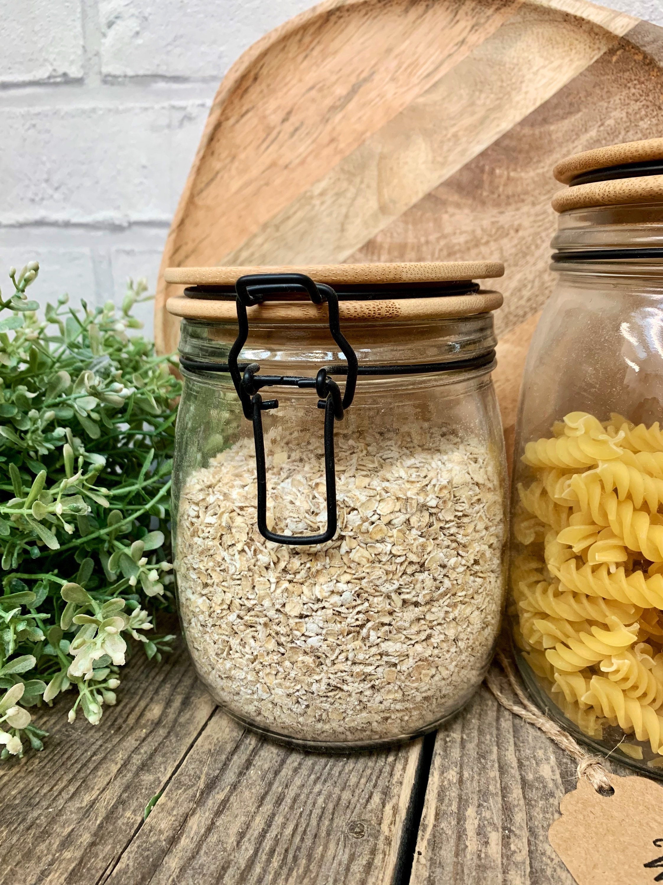 Eco Glass Pantry Kitchen Jars Nordic Scandi Refillable Etsy UK