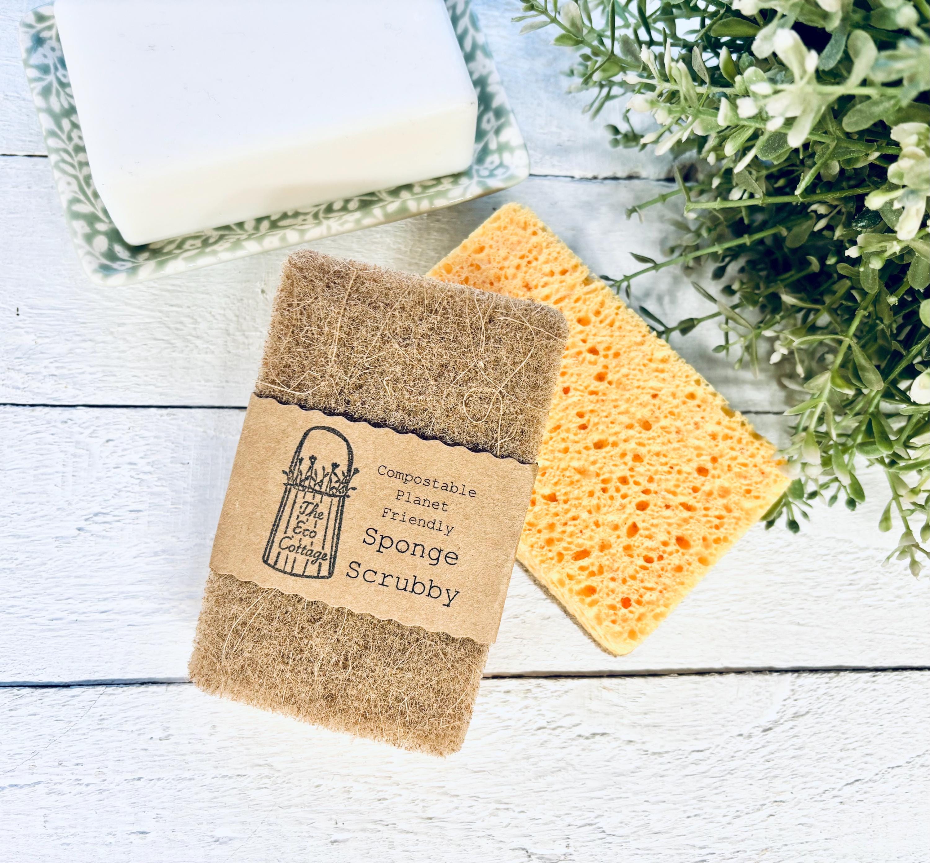 Lot De 12 éponges Naturelles Pour Vaisselle – Fabriquées à Partir De Cellulose, De Noix De Coco Et De Fibres Recyclées – Respectueuses De L' Environnement, Sans Odeur, Anti-rayures Pour Cuisine Et