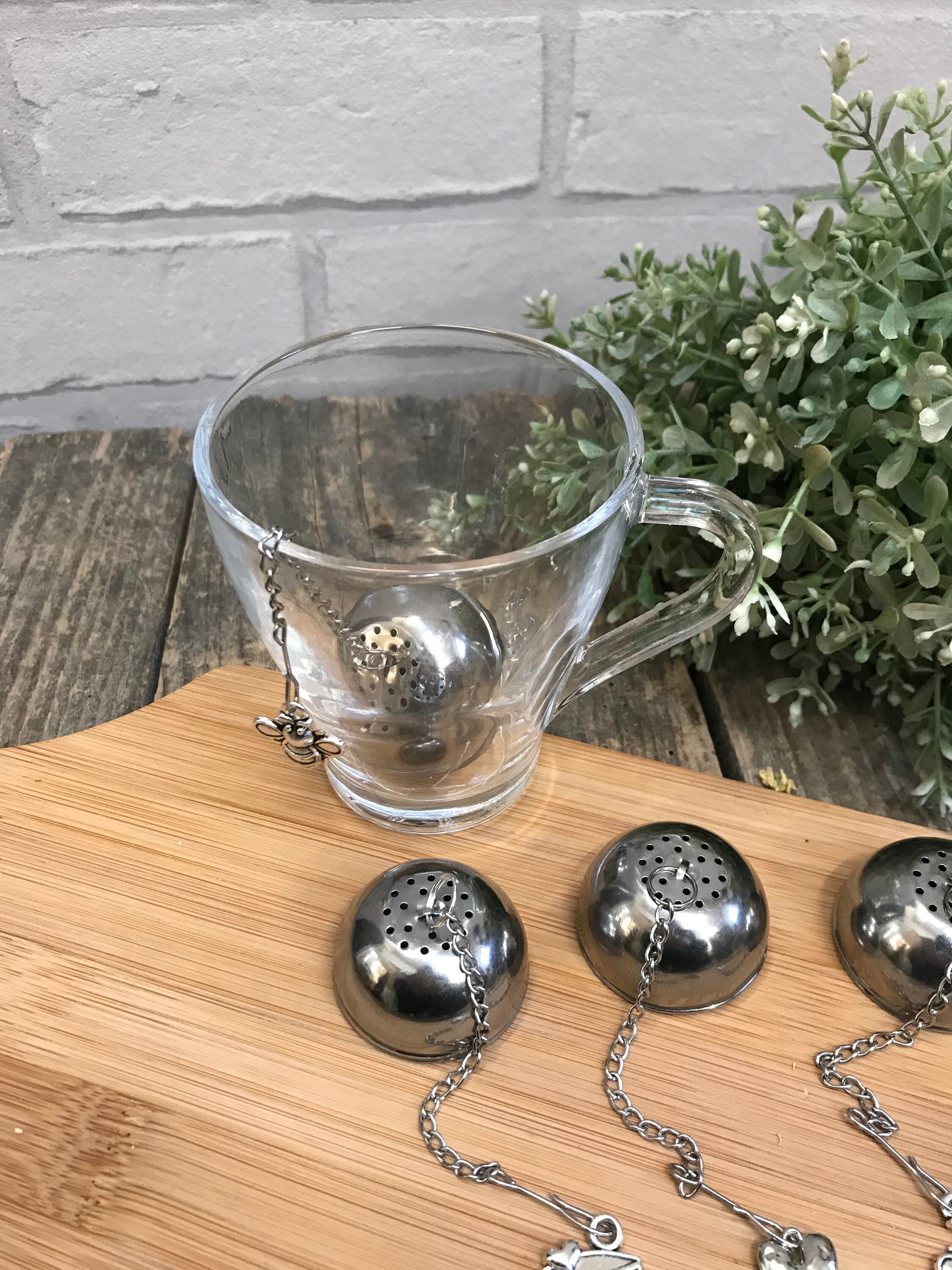 Tea Infuser Ball With Charm Stainless Steel Strainer Etsy