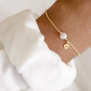 Bracelet doré personnalisé, cadeau pour la fête des mères