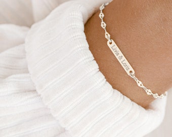 Engraved bracelet silver / gift for Mother's Day