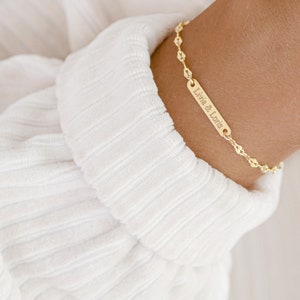 Pulseira gravada / Presente de casamento personalizado