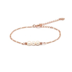 Personalisiertes Perlen Armband gold Damen / Geschenk zum Muttertag Bild 9