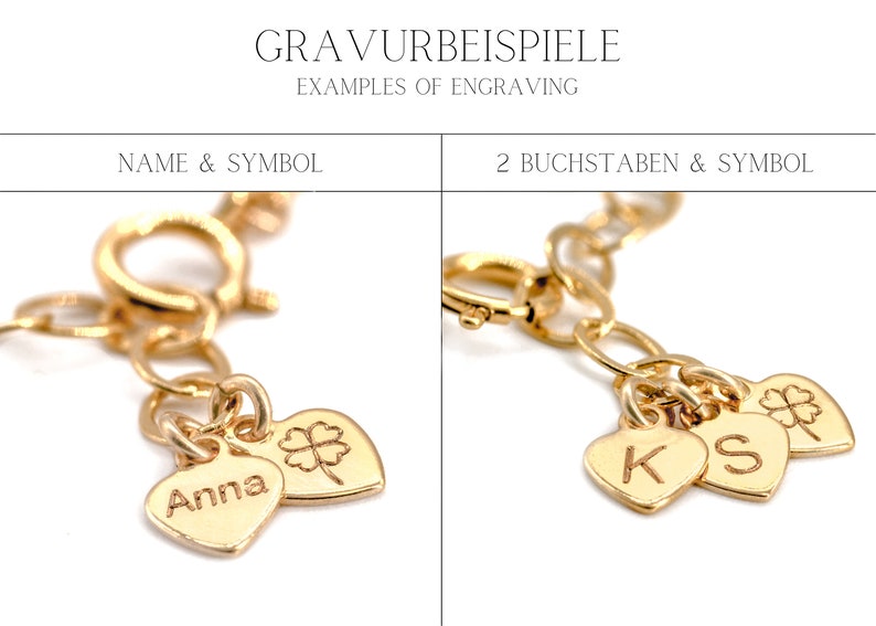 Armband gold mit Personalisierung, Geschenk zum Muttertag Bild 5