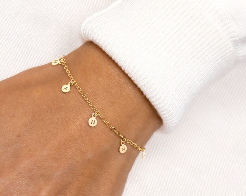 Bracelet with name gold plated / gift for Mother's Day image 1