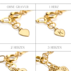 Personalisiertes Perlen Armband gold Damen / Geschenk zum Muttertag Bild 3