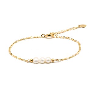 Personalisiertes Perlen Armband gold Damen / Geschenk zum Muttertag Bild 7