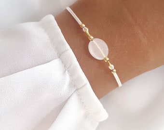 Armband Jadestein vergoldet / Geschenk zum Muttertag